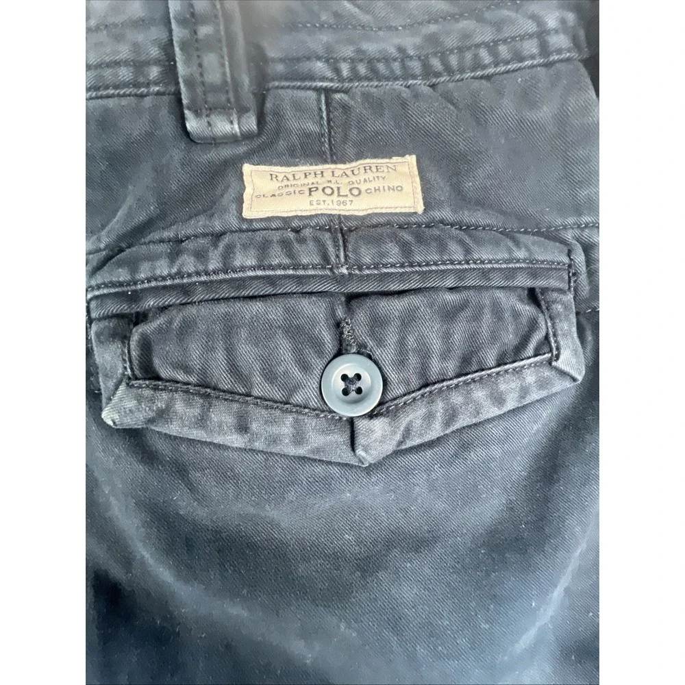 Polo Ralph Lauren Cargo Shorts Men‎ 42L Navy Blue Classic Fit Chino Pockets Flap
